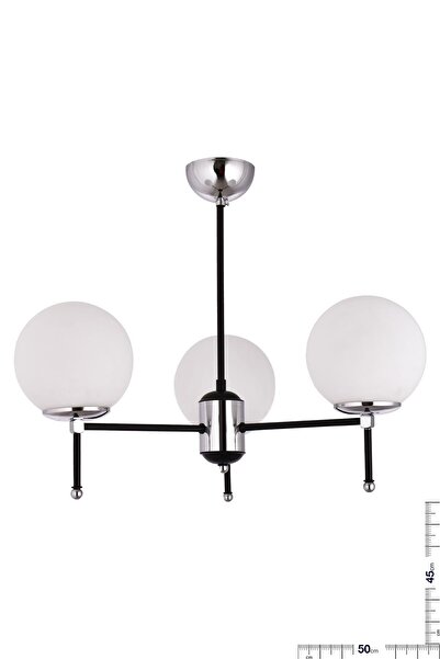 Step Aydınlatma Nazlı Siyah-krom 3 Kollu, Çok Fonksiyonlu(AÇIKLAMA BKNZ.)modern Salon Y. Odası O. Odası Avizesi