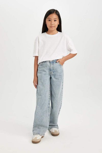 DeFacto - Pantaloni Jeans Fete Albastru Deschis D6485a8/nm39