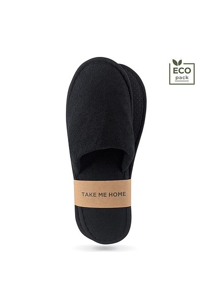 OEM Hotel Slippers Model PRAGA – Black Color, 5 mm Thick Sole, Universal Size