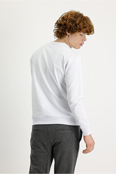 Kiğılı Hanorac din bumbac imprimat cu decolteu rotund