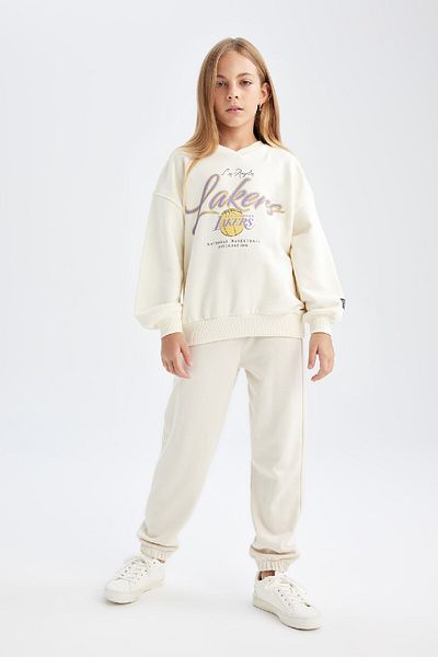 DeFacto Girls Nba Los Angeles Lakers Oversize Wide Fit Crew Neck Sweatshirt C9506A824Au
