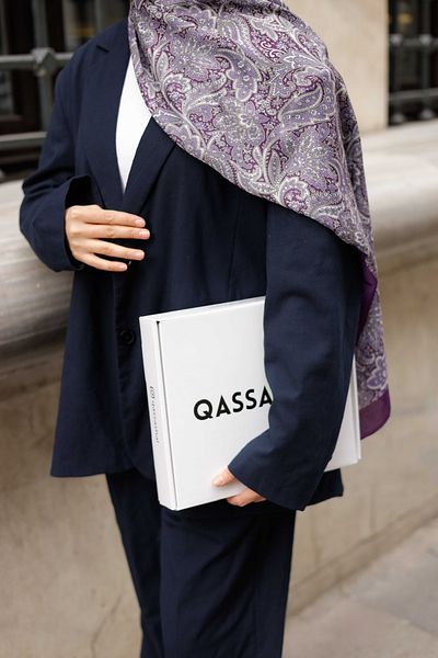QASSA SHAL Purple Ethnic Pattern Soft Shawl, Larisa Series