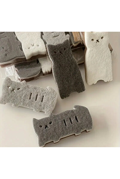 So Iconic قطعتان من إسفنجة الأطباق على شكل قطة لطيفة