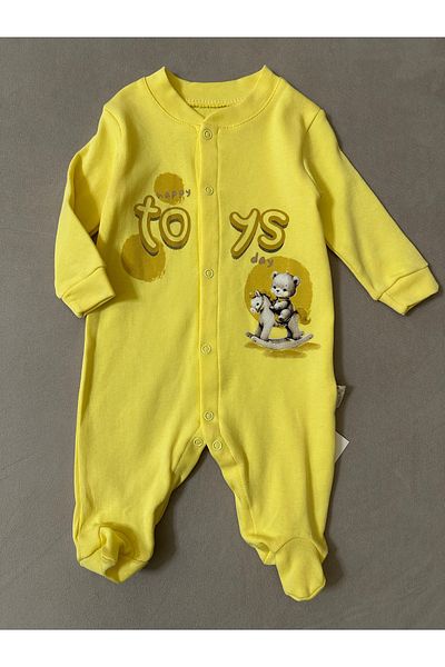 SANTRALBEBE Baby Boy Front Snap Booties Jumpsuit