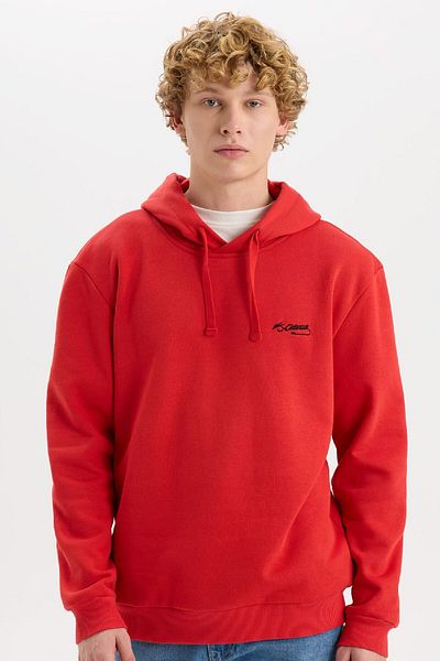 DeFacto Regular Fit Hooded Printed Sweatshirt D2693Ax24Au