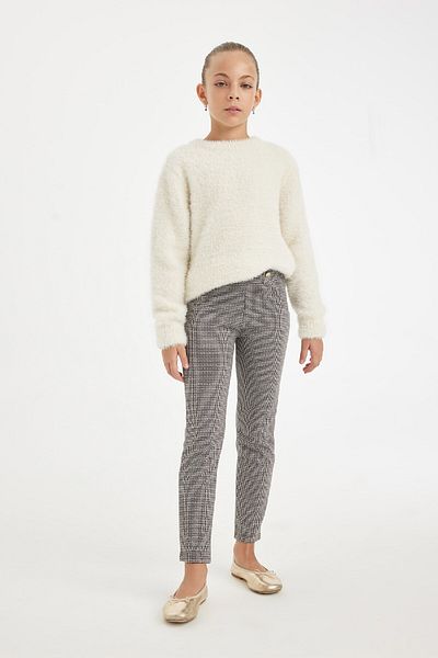 DeFacto Girl's Basic Plain Standard Length Leggings D3236A824Wn