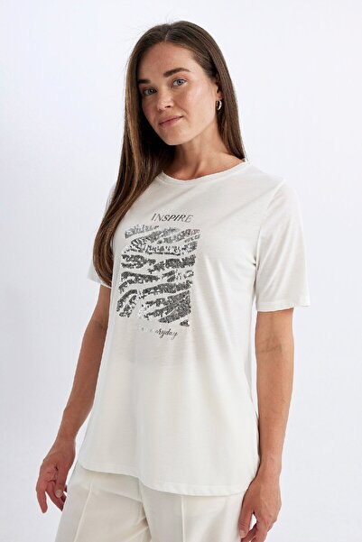 DeFacto Μπλουζάκι με κοντό μανίκι με κανονική εφαρμογή D3314AX24HS