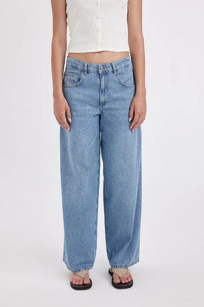 DeFacto Blugi Palazzo cu talie joasă - Pantaloni lungi lavabili D2962AX24HS