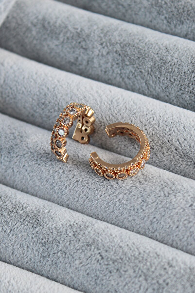 Aktiet Atelier Zirkon Taşlı Earcuff Kıkırdak Küpe