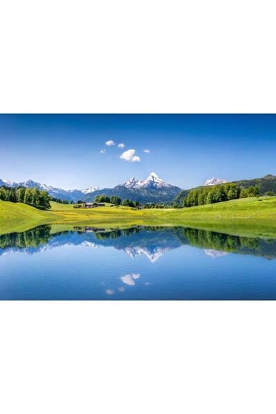 Zumzeria Tablou Canvas Bright Mountain Landscape, 80x50cm, tabloucanvas43, Zu...