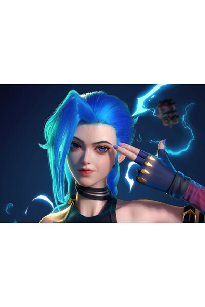 Zumzeria Πίνακας σε καμβά Jinx Fanart, 80x50εκ., tableou943,