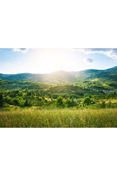 Zumzeria Tablou Canvas Green Hills In Spring Time, 80x50cm, tabloucanvas407, ®