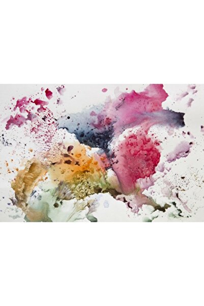Zumzeria Tablou Canvas Mixing Bright Colors Abstract Art, 80x50cm, tabloucanv...