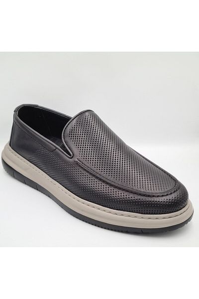 Greyder 64696 Black Genuine Print Leather Men's Daily Casual Comfort Shoes