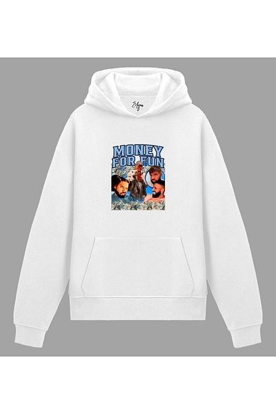 Edizen Unisex Oversize Drake Hoodie 100% Cotton White Gate Sweatshirt