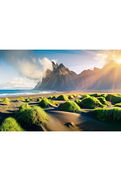 Zumzeria Καμβάς Tablou με όμορφη θέα στον ωκεανό και βραχώδη βουνά, 80x50εκ.,...