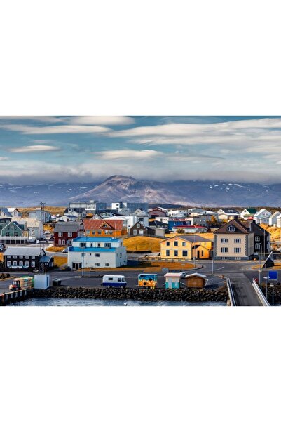 Zumzeria Tablou Canvas Panoramic Nordic City View, 80x50cm, tabloucanvas932, Zumzeria ®