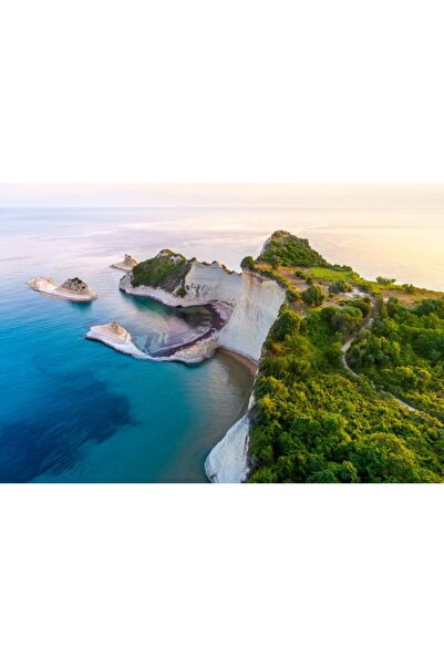 Zumzeria Tablou Canvas Panorama Of ionian Coastline, 80x50cm, tabloucanvas102...