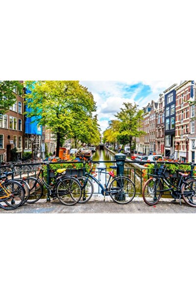 Zumzeria Πίνακας σε καμβά με θέμα τη Γέφυρα του Καναλιού στο Όμορφο Άμστερντα...