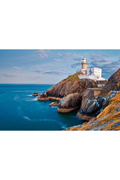 Zumzeria Tablou Canvas View Of The Baily Lighthouse From The Cliff, 80x50cm, tabloucanvas533, Zumzeria ®