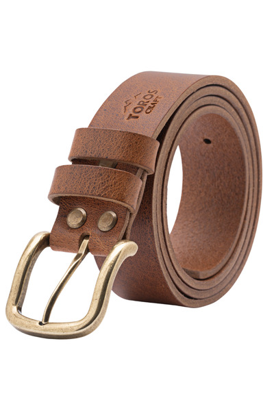 Toros Craft حزام جلد رجالي فاخر مصنوع يدويًا بنسبة 100% من النباتات الأصلية