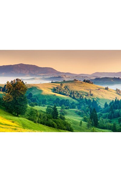 Zumzeria Tablou Canvas Bright Colored Hills And Valleys, 80x50cm, tabloucanva...