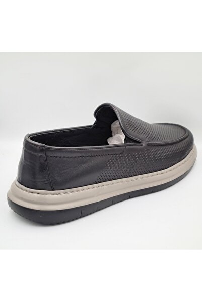 Greyder 64696 Siyah Hakiki Baskı Deri Erkek Günlük Casual Comfort Ayakkabı