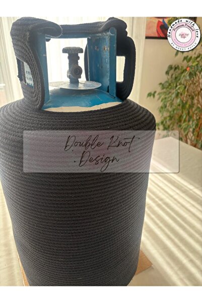 DOUBLE KNOT DESİGN Tüp Kılıfı Mavi Tüp için Dekoratif Sepet Organizer Hasır J...