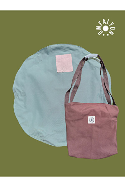 kanvas Omfalyon Kahverengi-mavi Tam Açılabilen Su Ve Leke Itici Plaj/piknik Ç...