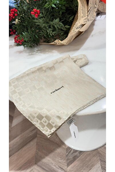 Cacharel K. Logolu İpek Koton Jakar Eşarp Osmanlı Beji