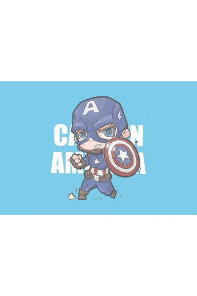 Zumzeria Πίνακας σε καμβά Captain America Chibi, 80x50εκ.