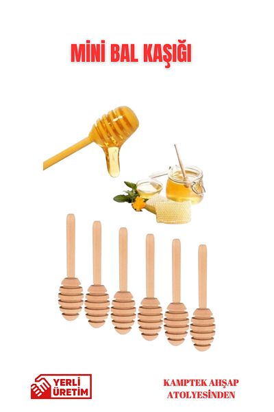 DDHANDMADE Wooden Mini Spoon Set 6 in 5cm Natural Wood Daldiz