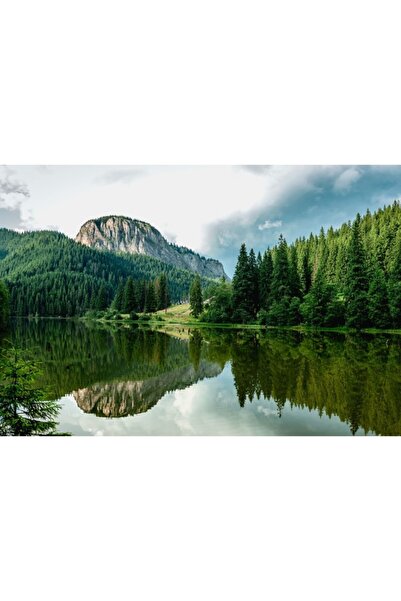 Zumzeria Tablou Καμβάς Καλοκαιρινό Τοπικό Ορεινής Λίμνης, 80x50εκ., tabloucan...