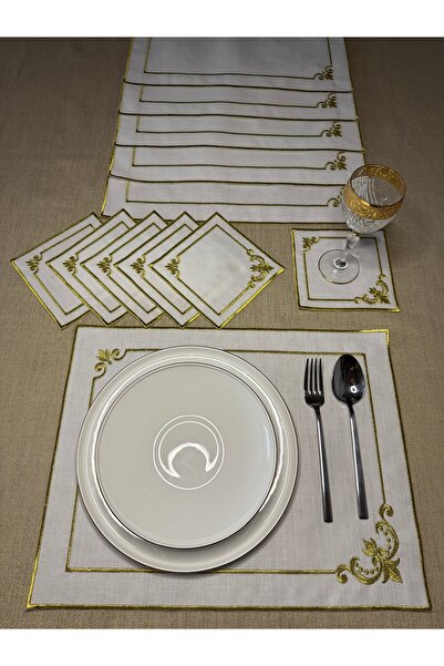 Smiling Home 12'li Set Gold Renk 6 Adet Kader Modeli Amerikan Servis/supla & ...