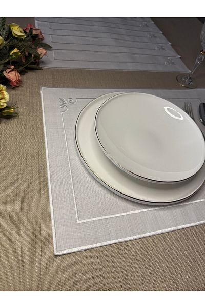 Smiling Home 6 Pieces Linen - Ecru Color - Fate Model - American Service / Supla