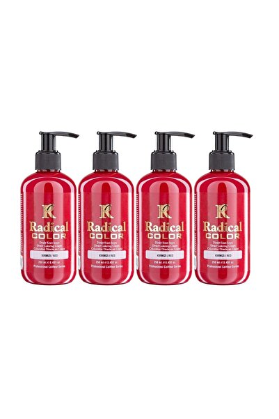 Radical Color Red Amonyaksız Su Bazlı Saç Boyası 250 ML 4 Adet Kırmızı