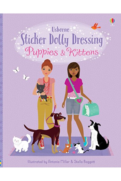 Usborne Carte pentru copii, Usborne, Sticker Dolly Dressing Puppies & Kittens, 5+ ani