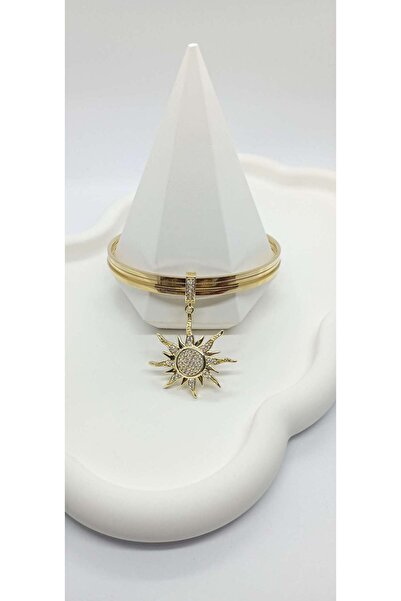 ndjewelry Sallantılı Güneş Desen Charmlı 3'Lü Ajda Bilezik