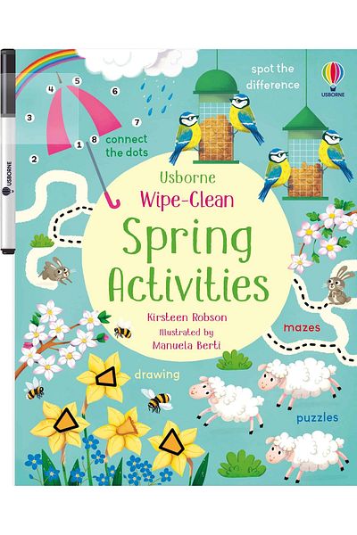 Usborne Children's Book, Wipe-clean Spring Activities, 3 Years