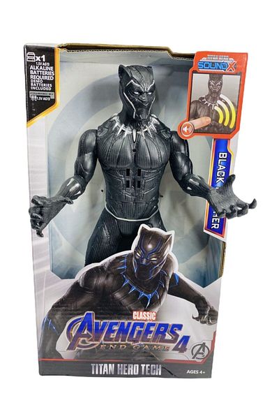 toysandmore Black Panther Lighted Sound Figure Toy Avengers 30 Cm