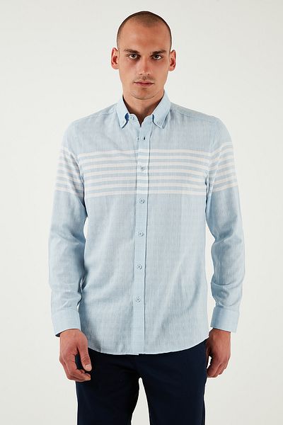 U.S. Polo Assn. 100% Λιανοπωλητής Η.Π.Α. Ανδρικό πουκάμισο με ριγέ κανονική εφαρμογή με κουμπιά