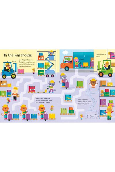 Usborne Children's Book, , Wipe-clean Trucks And Diggers Activities, 3 Years