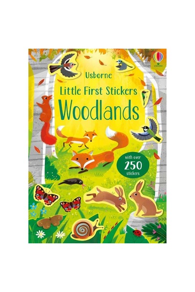 Usborne Carte cu stickere - Little First Stickers Woodlands
