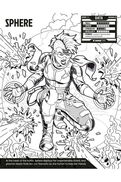 Usborne Children's book - Colour Your Own Superheroes