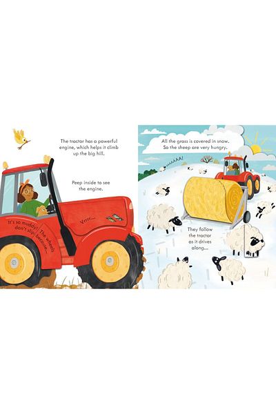 Usborne Children's Book, Peep Inside How A Tractor Works, 3 Years