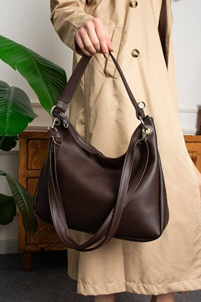 wikidayss Γυναικεία τσάντα ώμου από μαλακό δέρμα