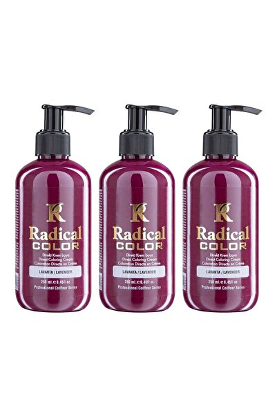 Radical Color NEW 25/Lavender Amonyaksız Su Bazlı Saç Boyası 250 ML 3 Adet La...