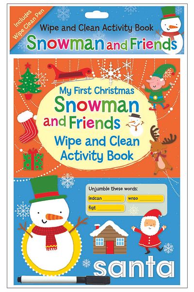 North Parade Children's Book, Wipe Clean Acv'ty Bk - Snowman, 3 Years