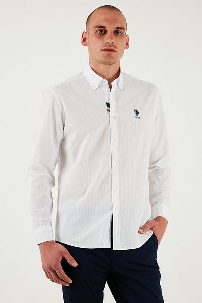 U.S. Polo Assn. Ανδρικό πουκάμισο Βαμβακερό 100% κανονική εφαρμογή Πουκάμισα G081SZ 0042170101