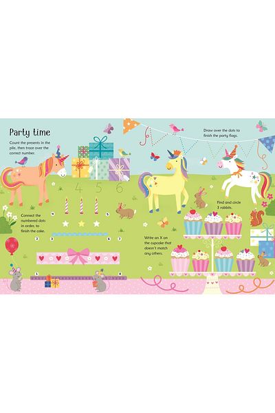Usborne Write and Erase - Wipe-clean Unicorn Activities